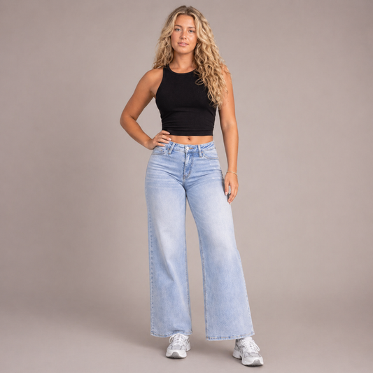 The Curve Lift™ Wide Leg Jeans Tummy Control Denim That Lifts Without Trying